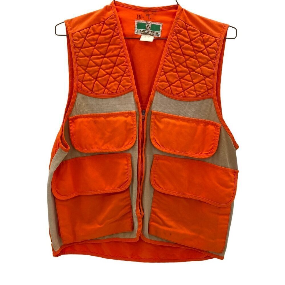 Vintage Game Winner Sportswear Orange Hunting Vest Men’s 2XL